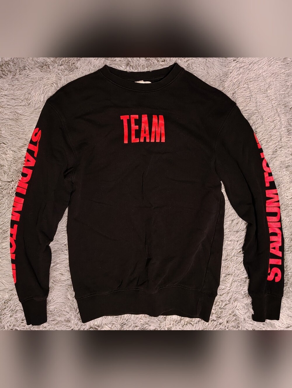 Justin Bieber 2017 Team Stadium Tour Black Sweatshirt Size XS